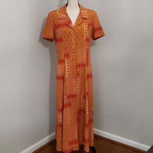 Leslie Fay Abstract Maxi Dress